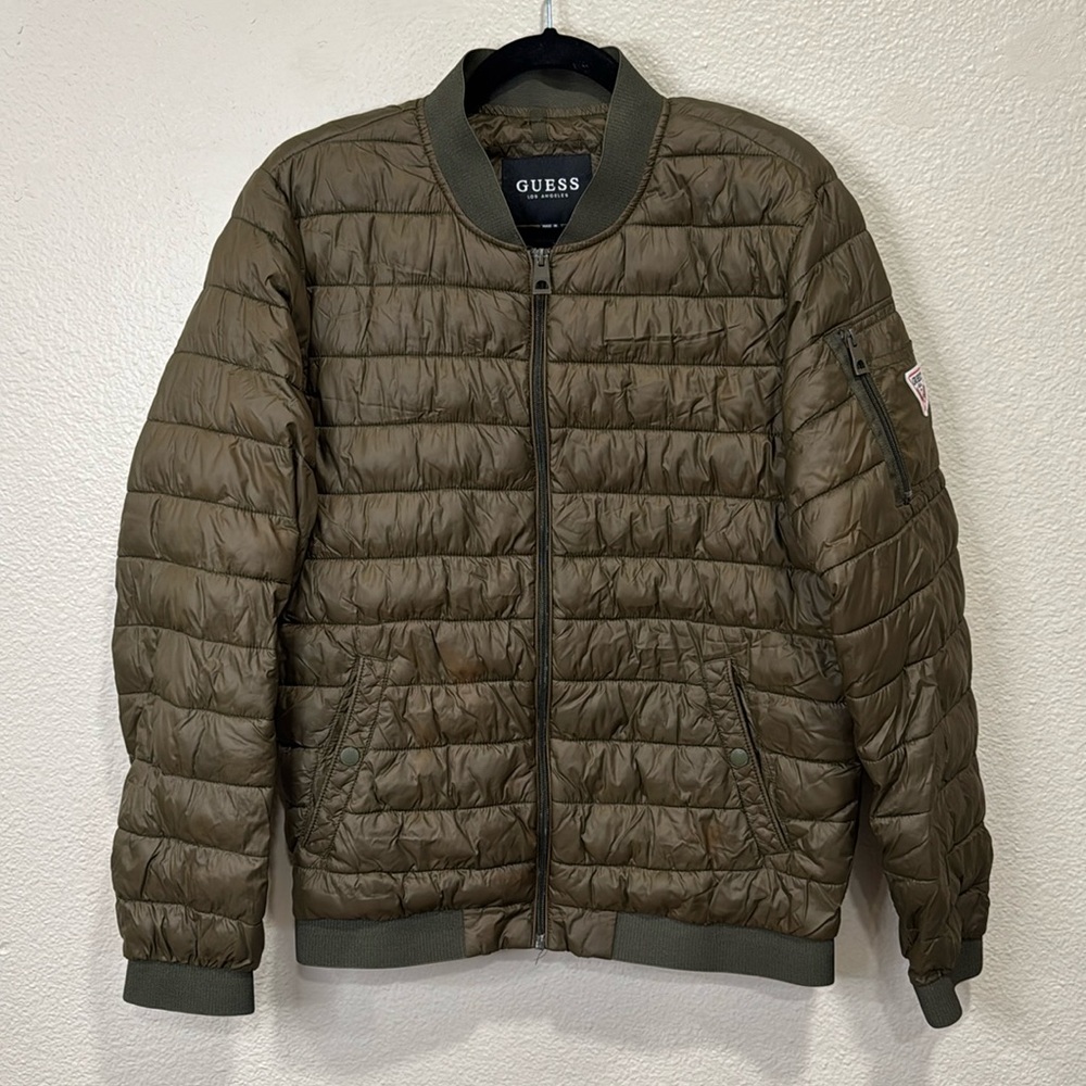 Men’s Green Guess Puffer Jacket